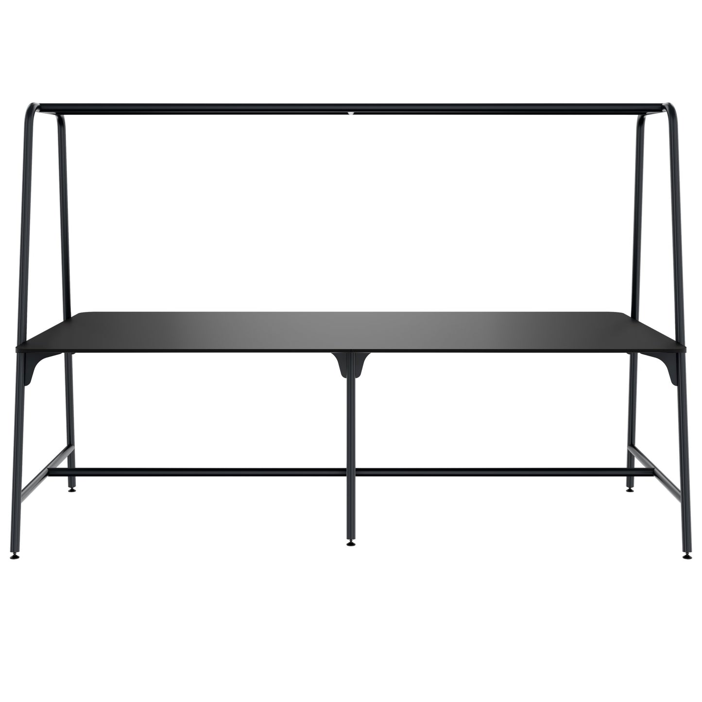 ROUND Multipurpose Tisch | 2400 - 2800 x 740 - 1050 mm, Fenix Schwarz