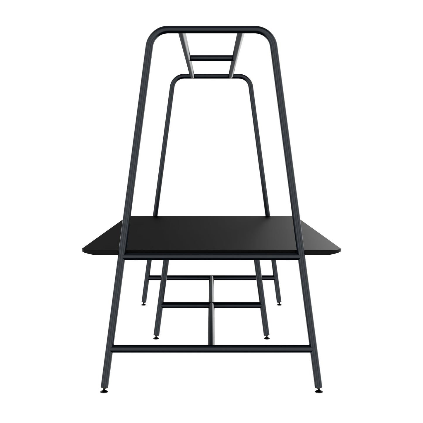 ROUND Multipurpose Tisch | 2400 - 2800 x 740 - 1050 mm, Fenix Schwarz