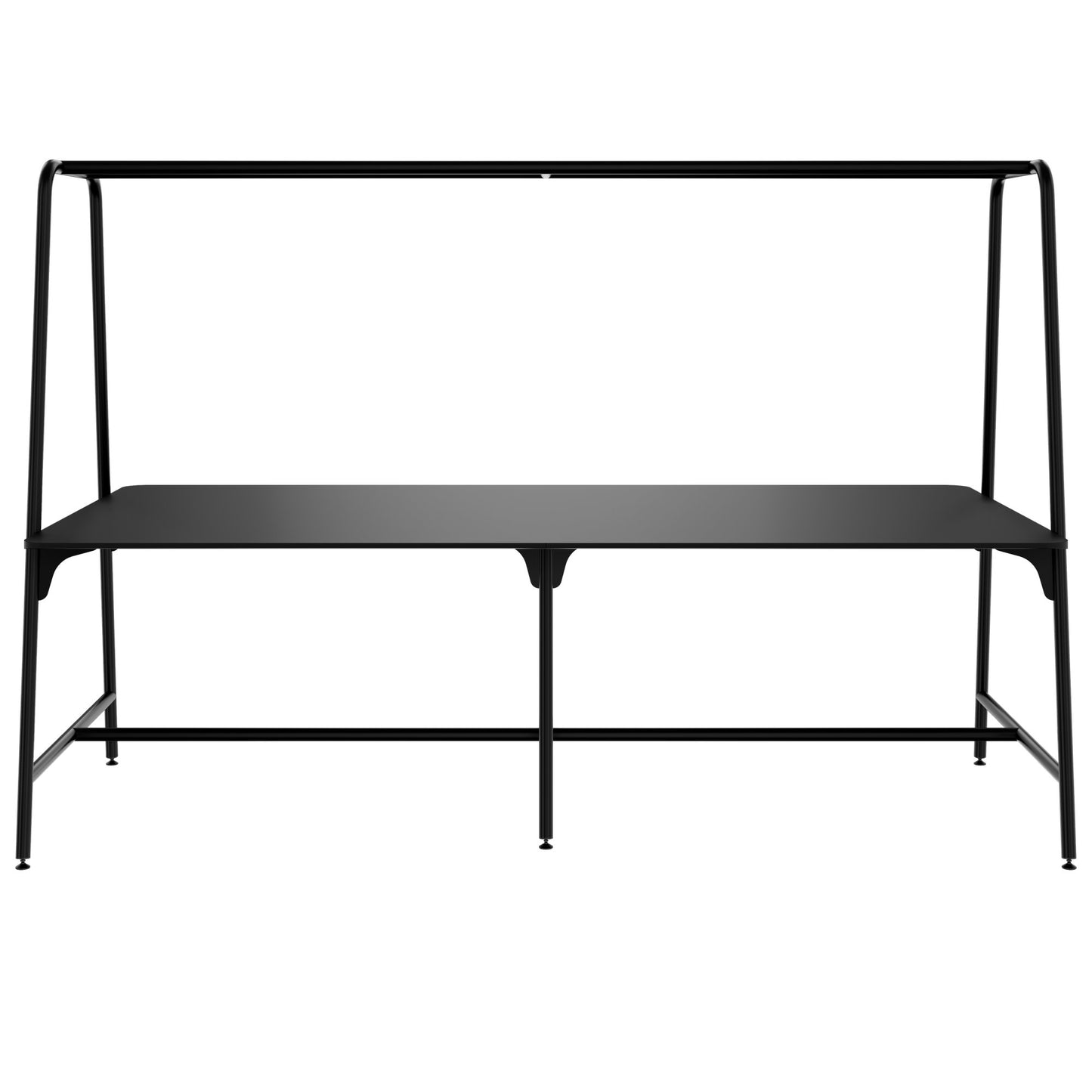 ROUND Multipurpose Tisch | 2400 - 2800 x 740 - 1050 mm, Fenix Schwarz
