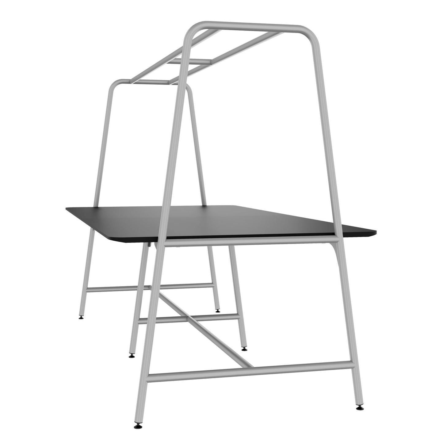 ROUND Multipurpose Tisch | 2400 - 2800 x 740 - 1050 mm, Fenix Schwarz
