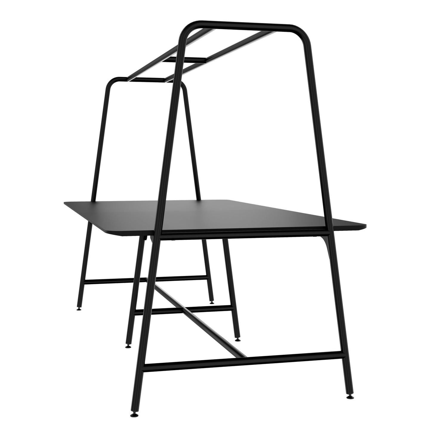 ROUND Multipurpose Tisch | 2400 - 2800 x 740 - 1050 mm, Fenix Schwarz