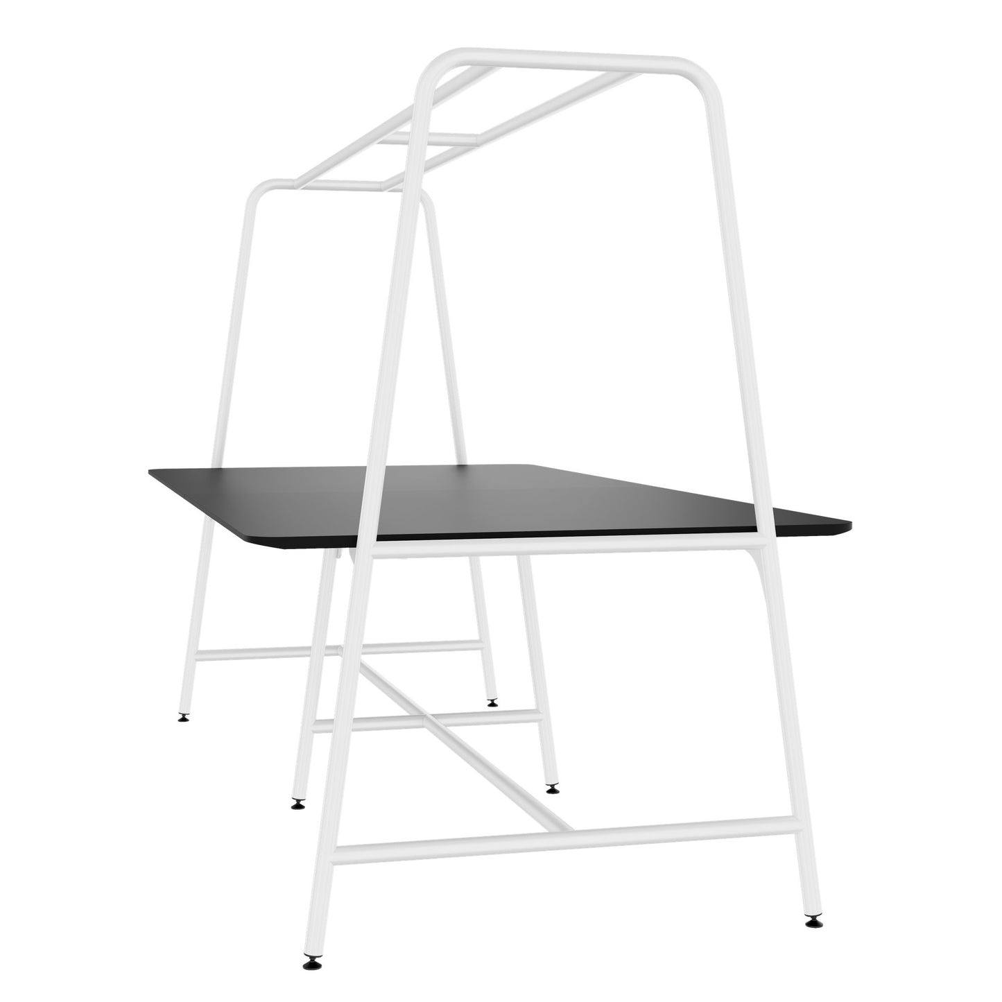 ROUND Multipurpose Tisch | 2400 - 2800 x 740 - 1050 mm, Fenix Schwarz