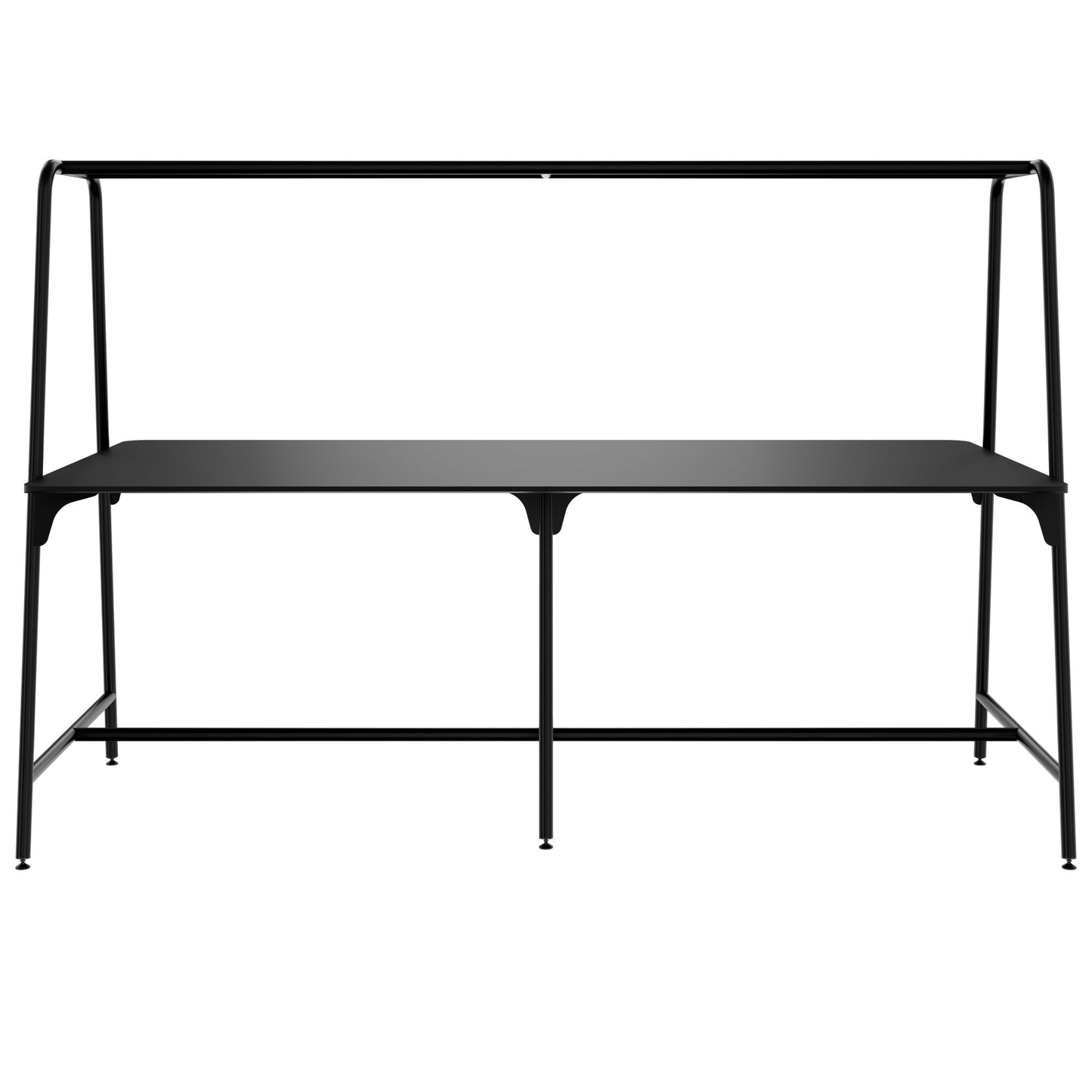 ROUND Multipurpose Tisch | 2400 - 2800 x 740 - 1050 mm, Fenix Schwarz