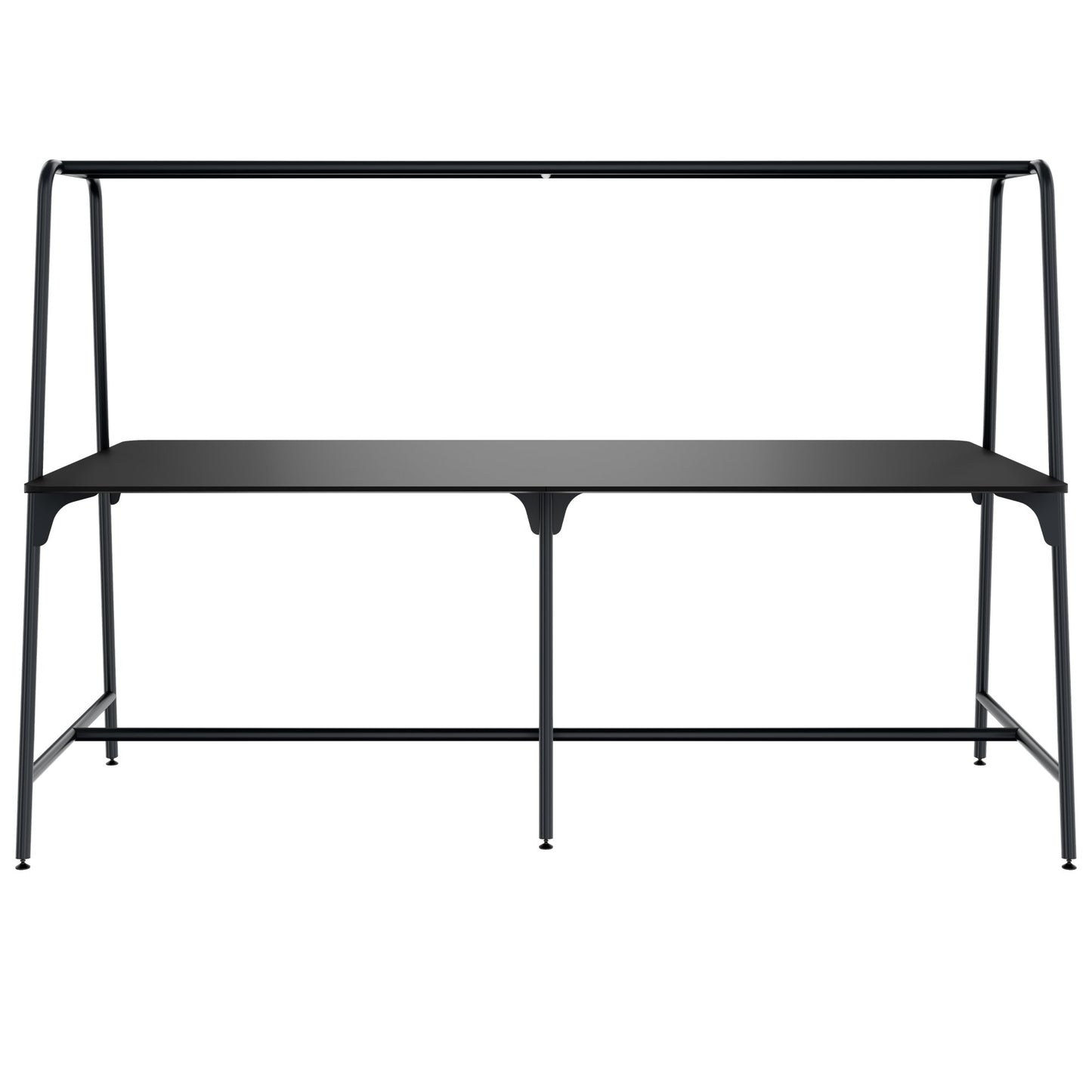 ROUND Multipurpose Tisch | 2400 - 2800 x 740 - 1050 mm, Fenix Schwarz