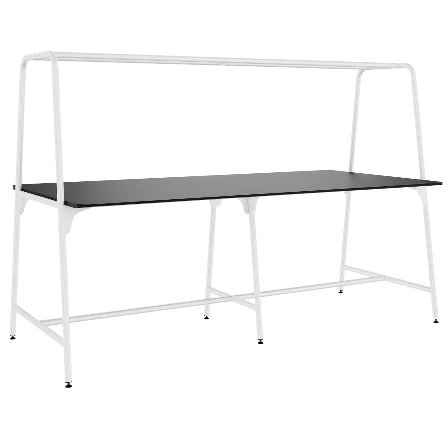 ROUND Multipurpose Tisch | 2400 - 2800 x 740 - 1050 mm, Fenix Schwarz