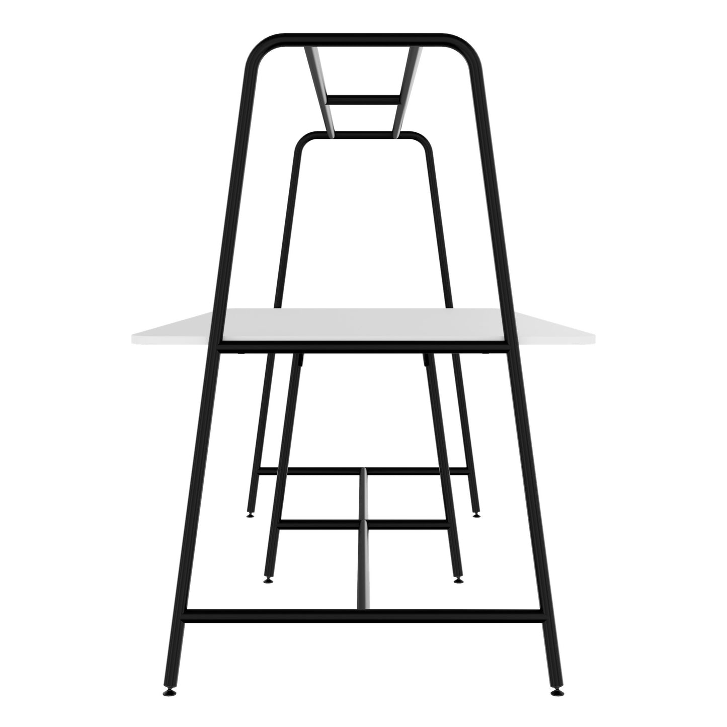 ROUND Multipurpose Tisch | 2400 - 2800  x 740 - 1050 mm, HPL Weiss
