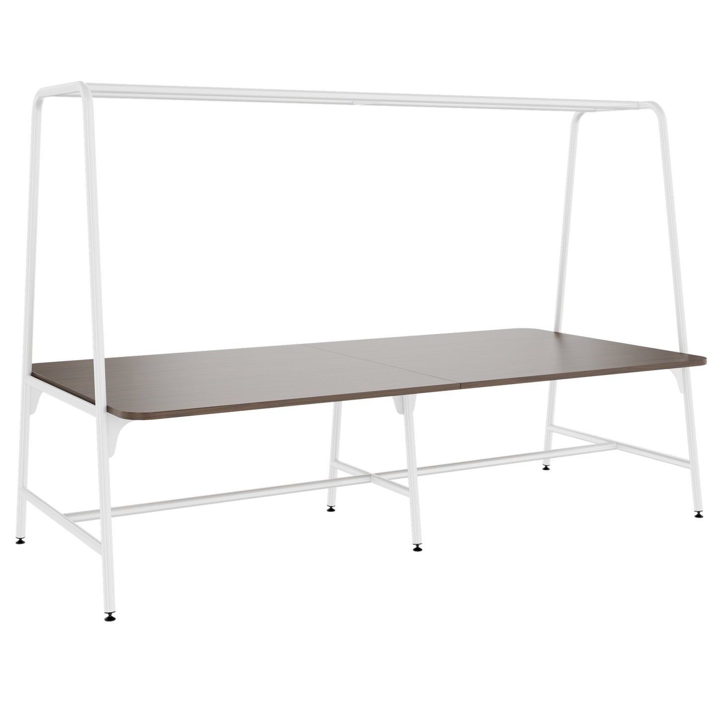 Round multipurpose table | 2400 - 2800 x 740 - 1050 mm, walnut
