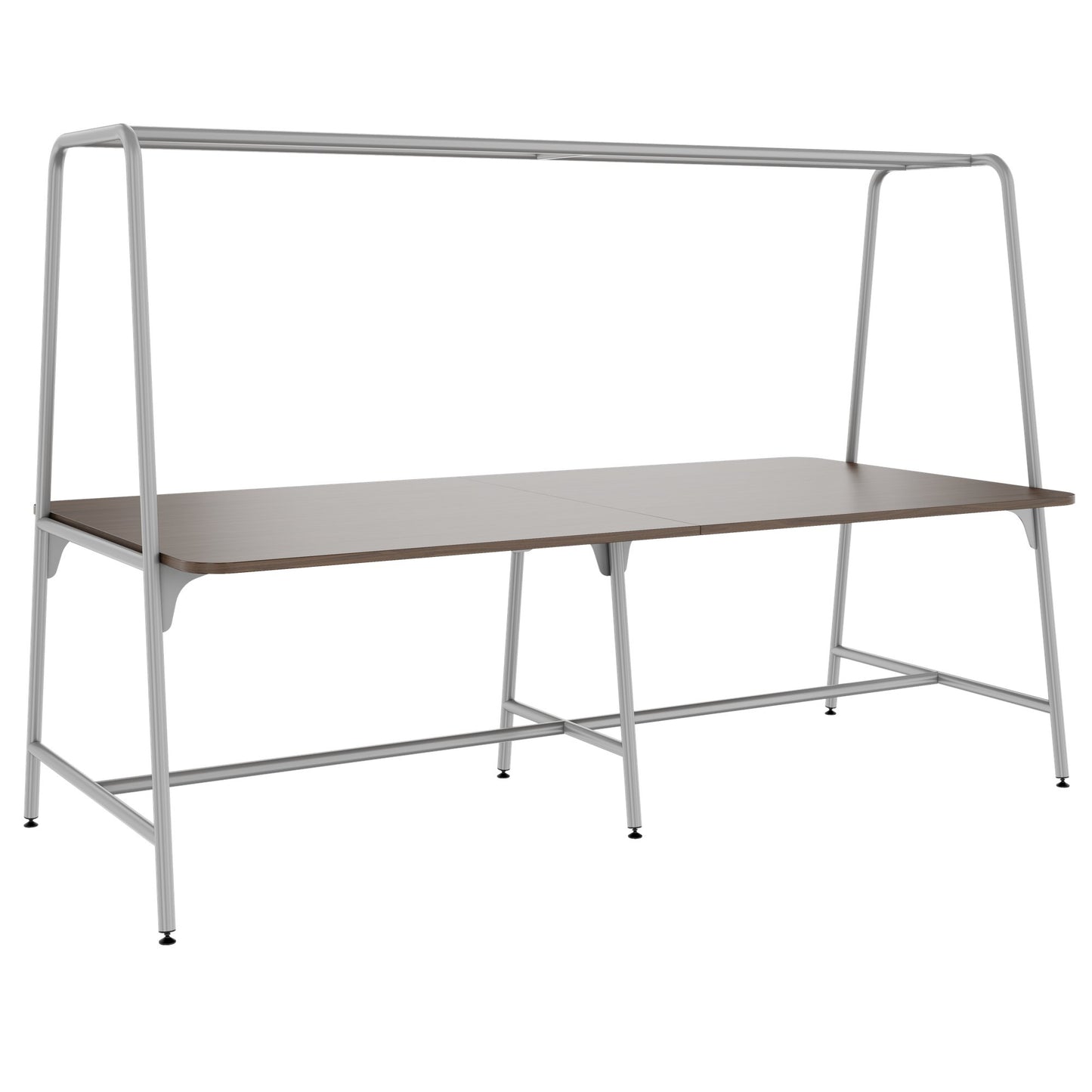 Round multipurpose table | 2400 - 2800 x 740 - 1050 mm, walnut