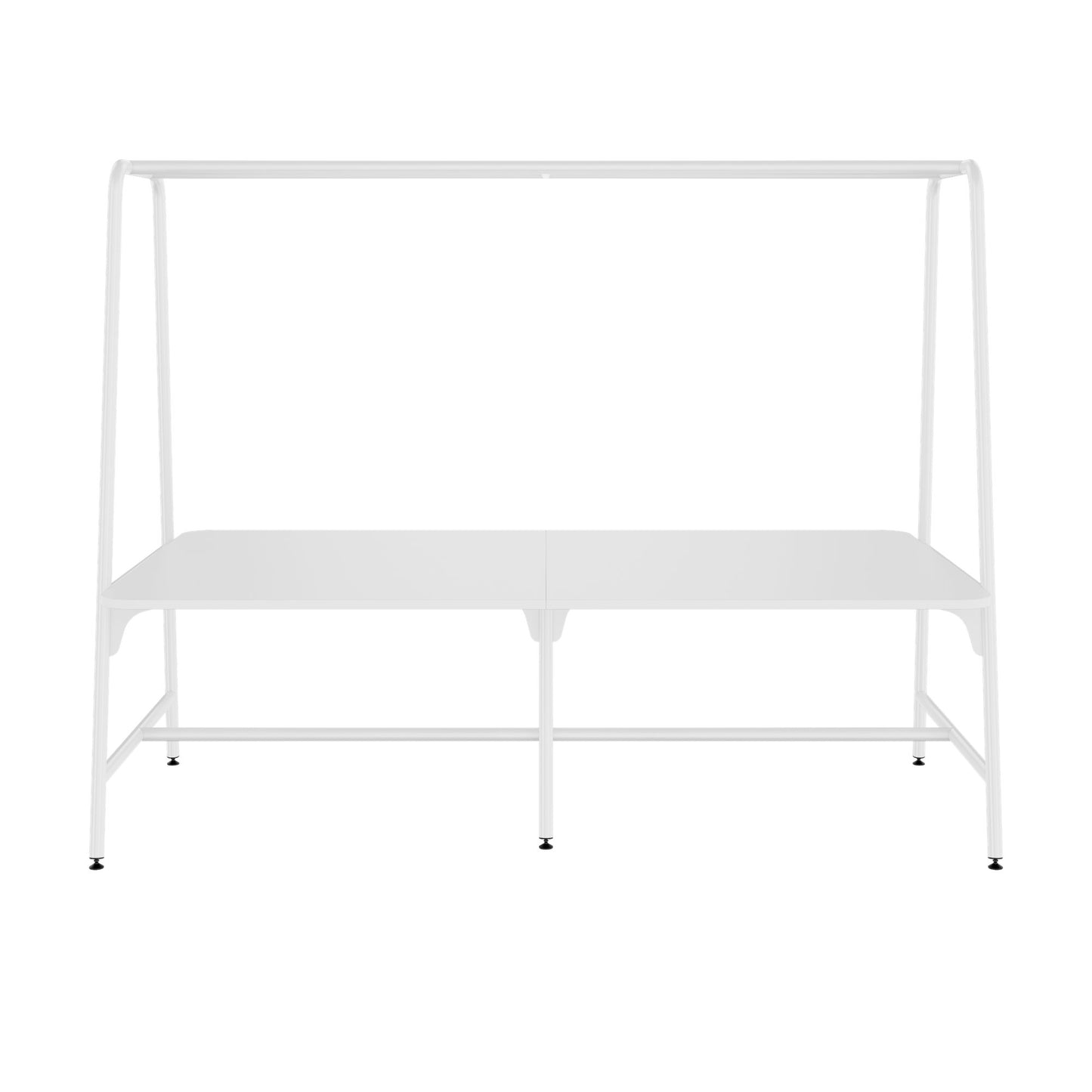 ROUND Multipurpose Tisch | 2400 - 2800  x 740 - 1050 mm, Weiss