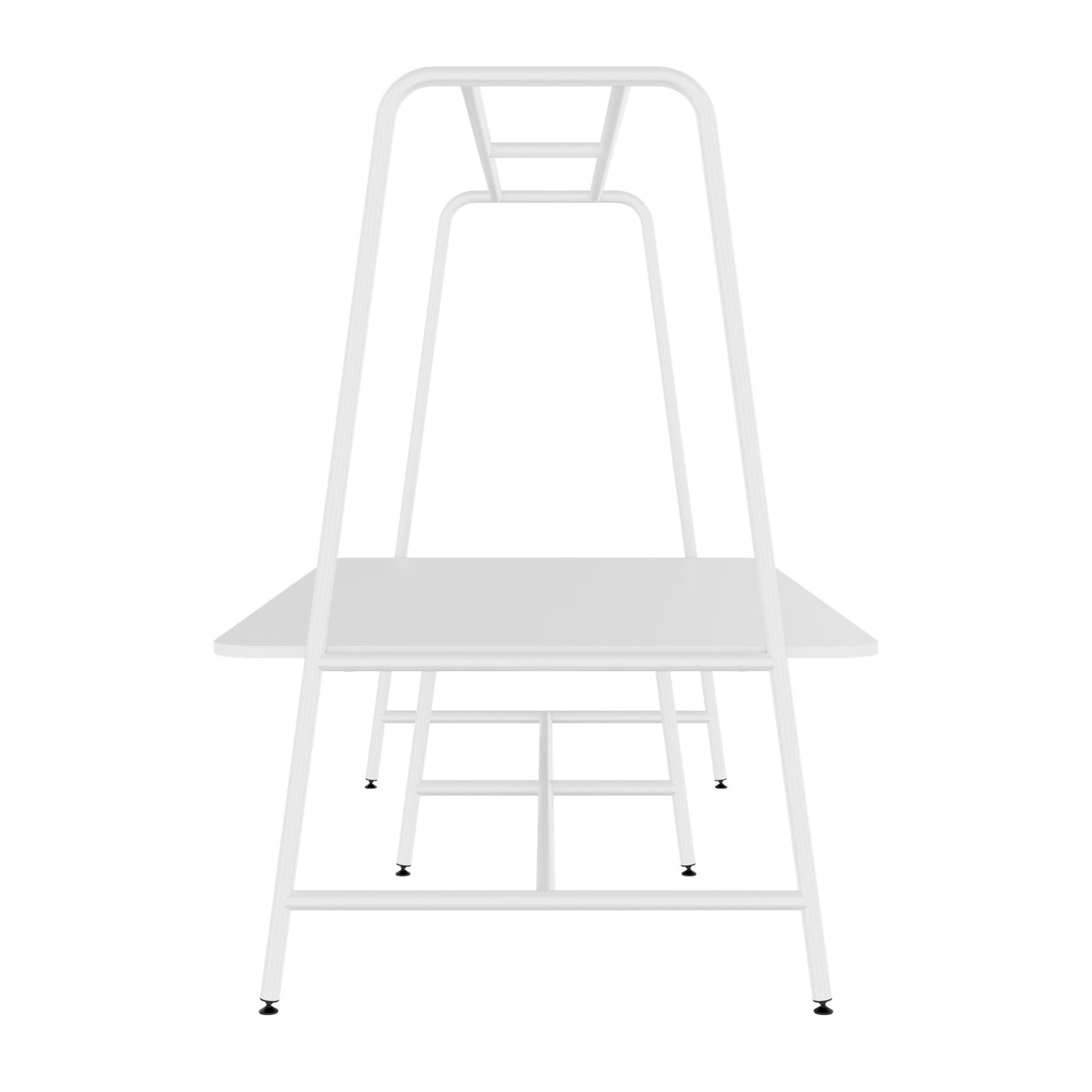 ROUND Multipurpose Tisch | 2400 - 2800  x 740 - 1050 mm, Weiss