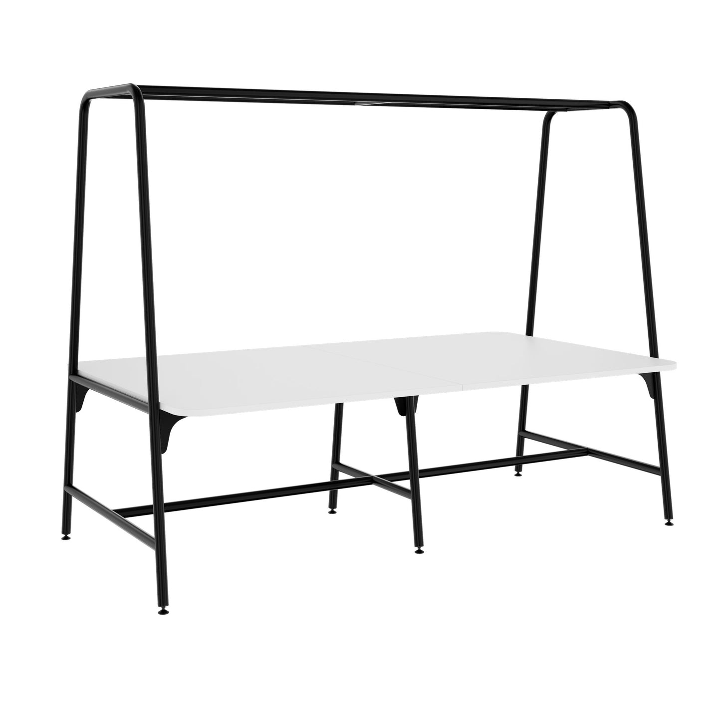 ROUND Multipurpose Tisch | 2400 - 2800  x 740 - 1050 mm, Weiss