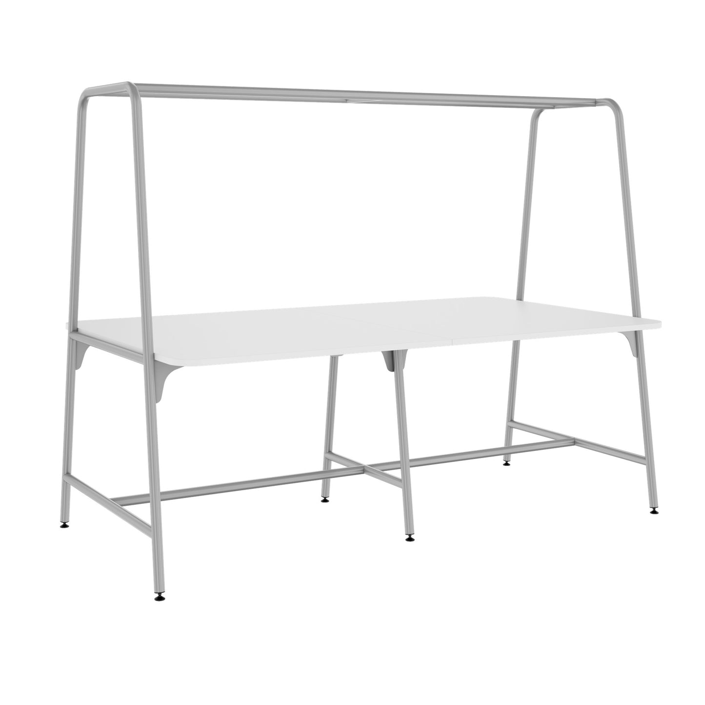 ROUND Multipurpose Tisch | 2400 - 2800  x 740 - 1050 mm, Weiss