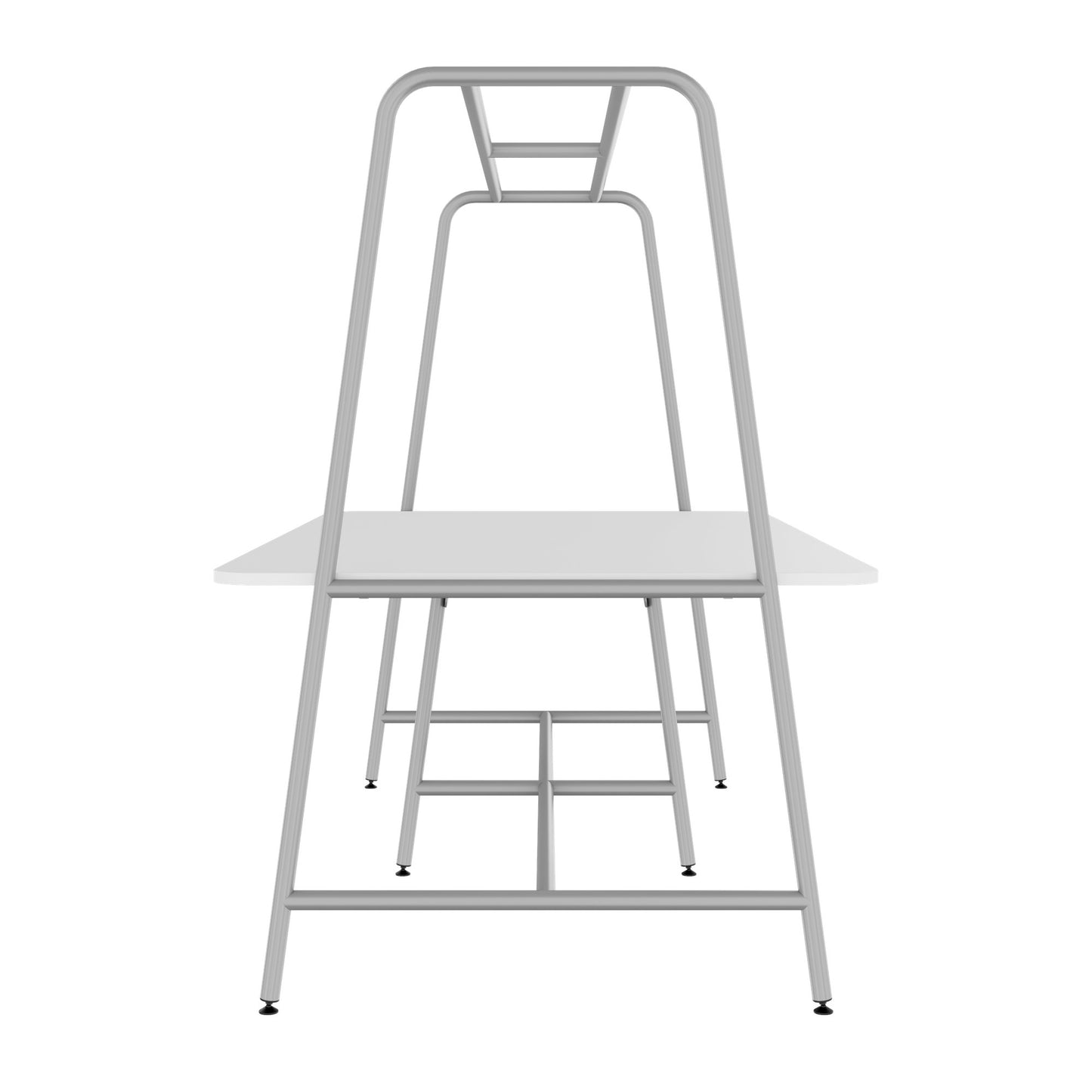 ROUND Multipurpose Tisch | 2400 - 2800  x 740 - 1050 mm, Weiss