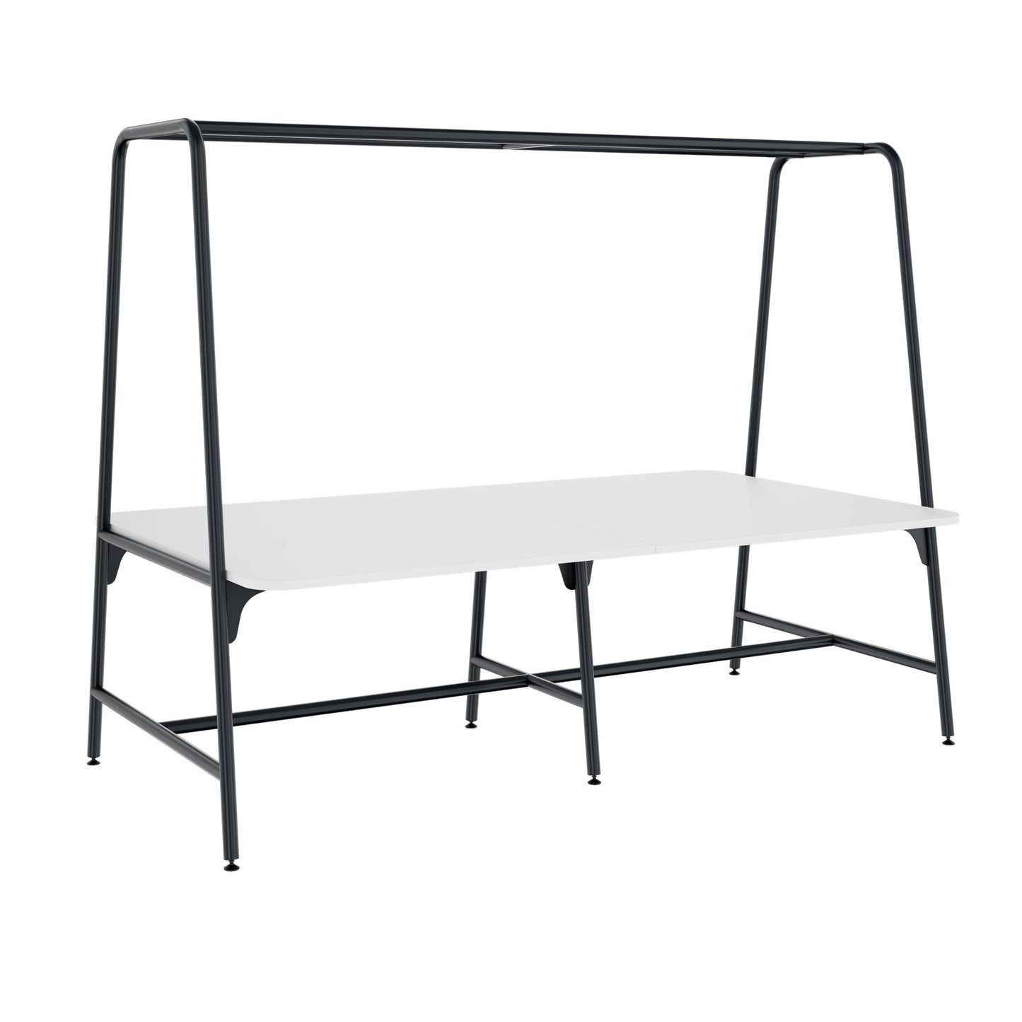 ROUND Multipurpose Tisch | 2400 - 2800  x 740 - 1050 mm, Weiss
