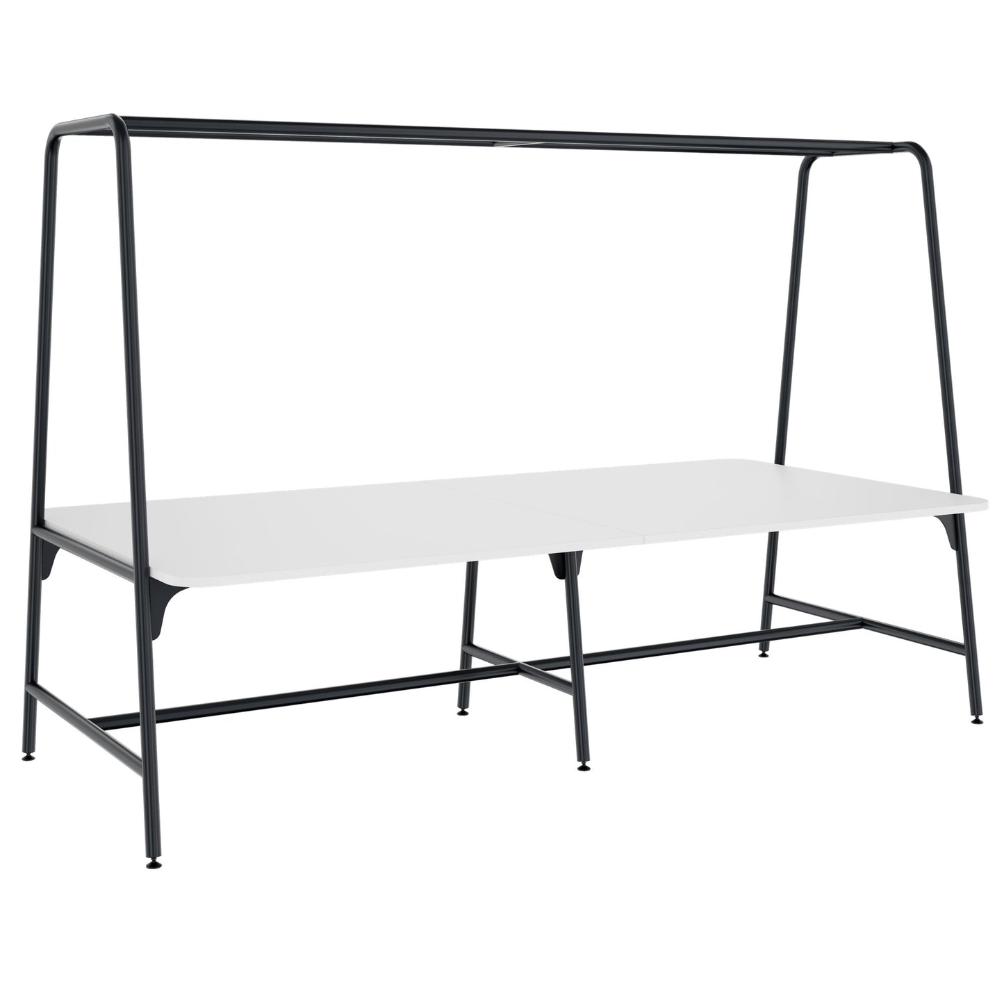 ROUND Multipurpose Tisch | 2400 - 2800  x 740 - 1050 mm, Weiss