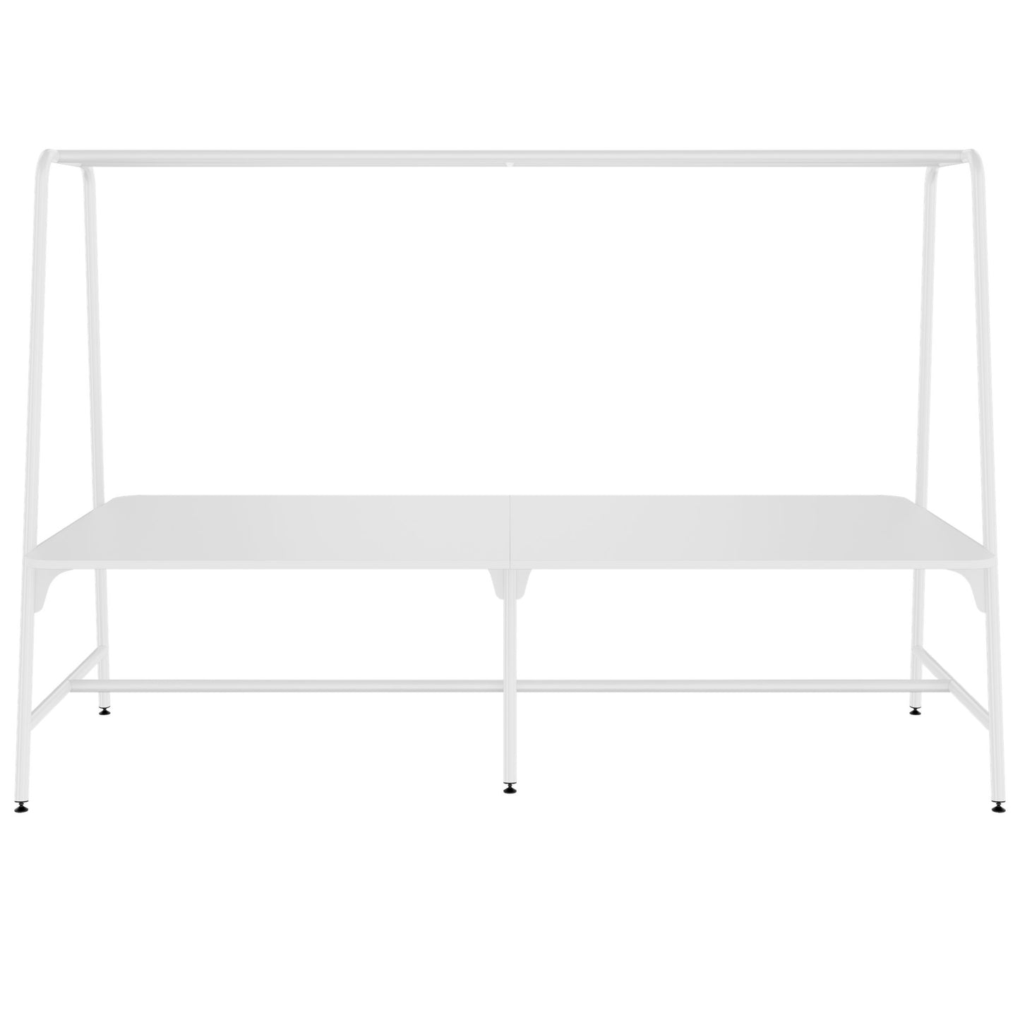 ROUND Multipurpose Tisch | 2400 - 2800  x 740 - 1050 mm, Weiss