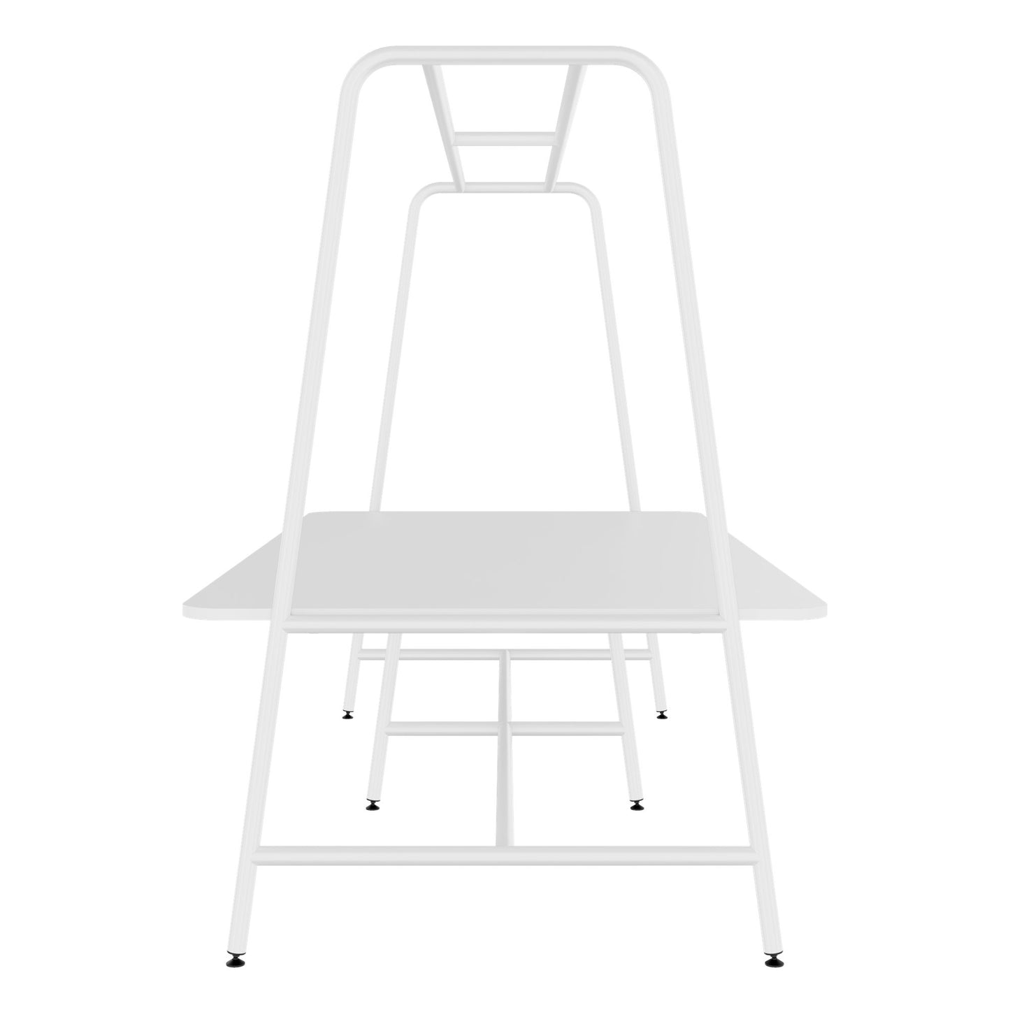 ROUND Multipurpose Tisch | 2400 - 2800  x 740 - 1050 mm, Weiss