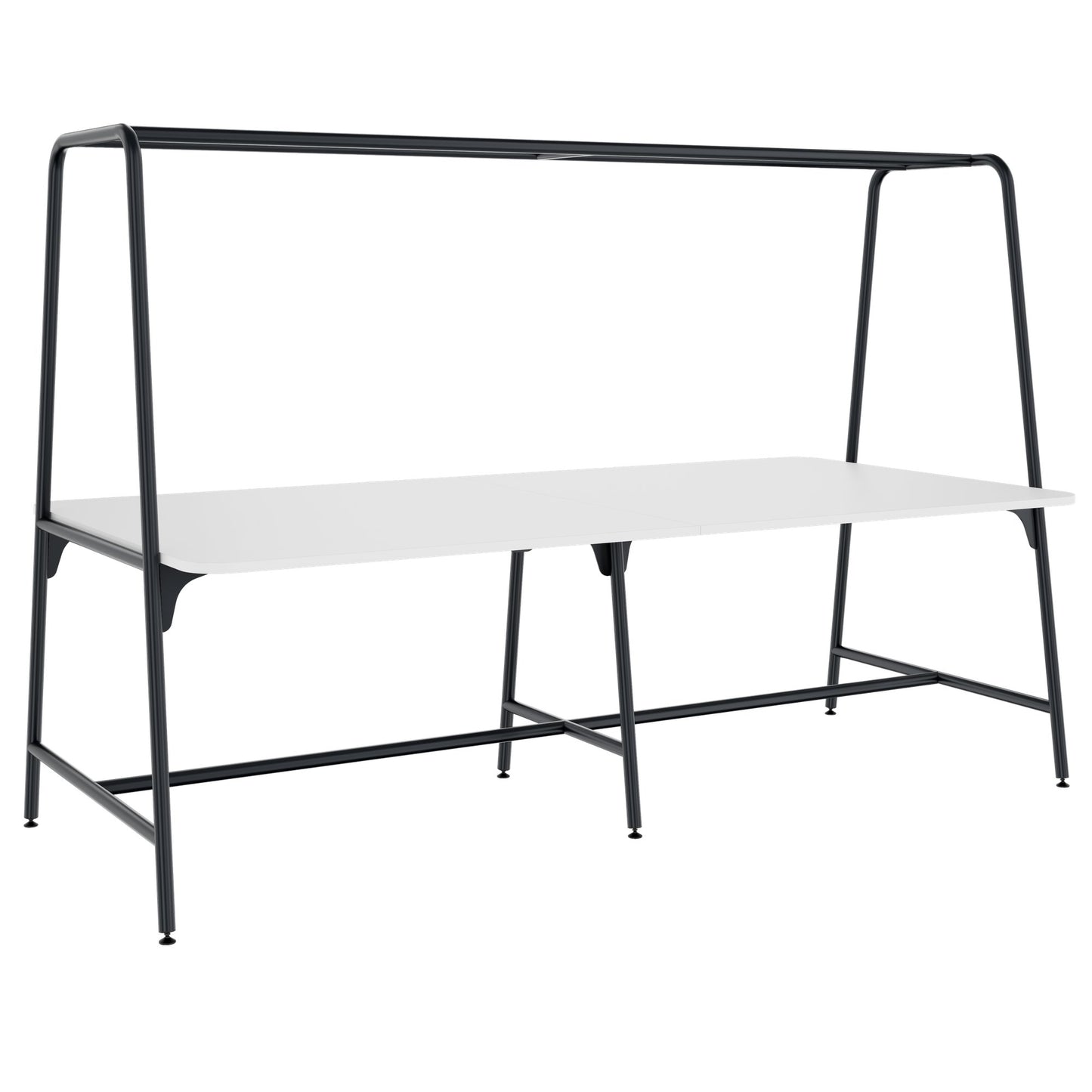 ROUND Multipurpose Tisch | 2400 - 2800  x 740 - 1050 mm, Weiss