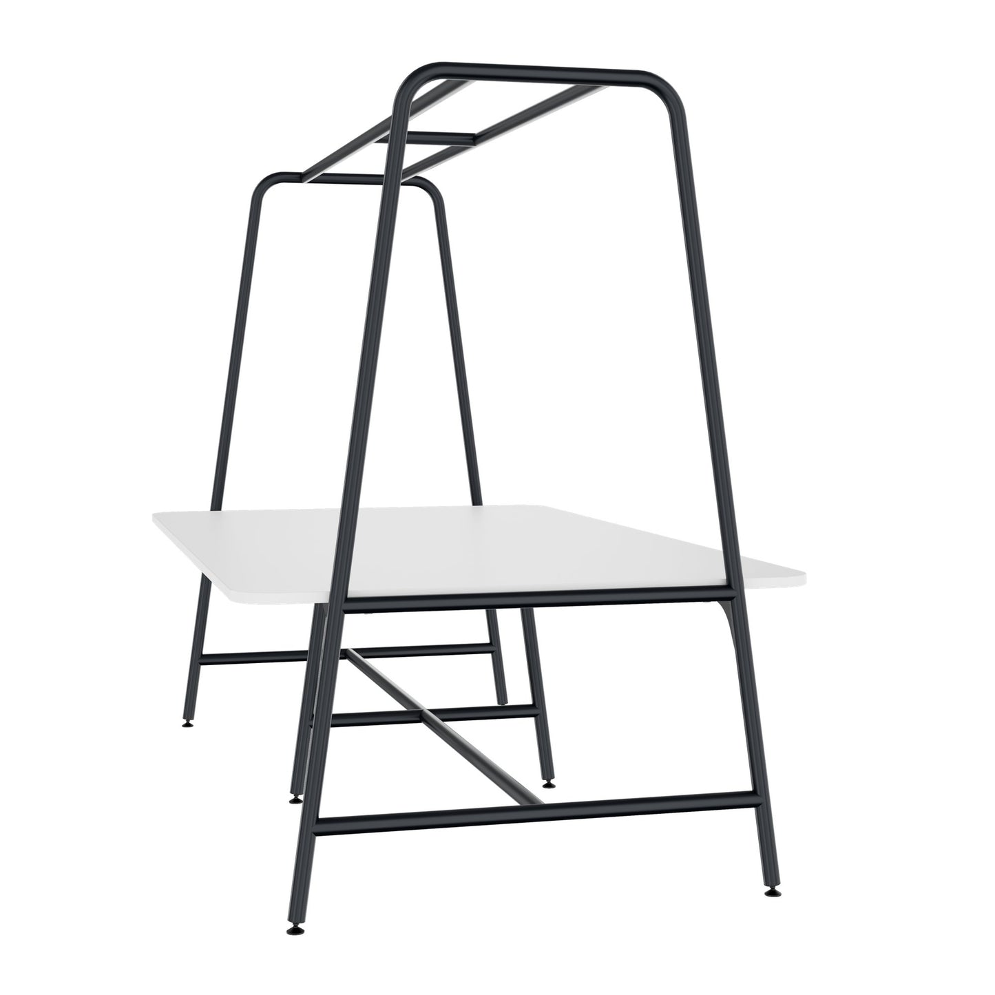 ROUND Multipurpose Tisch | 2400 - 2800  x 740 - 1050 mm, Weiss