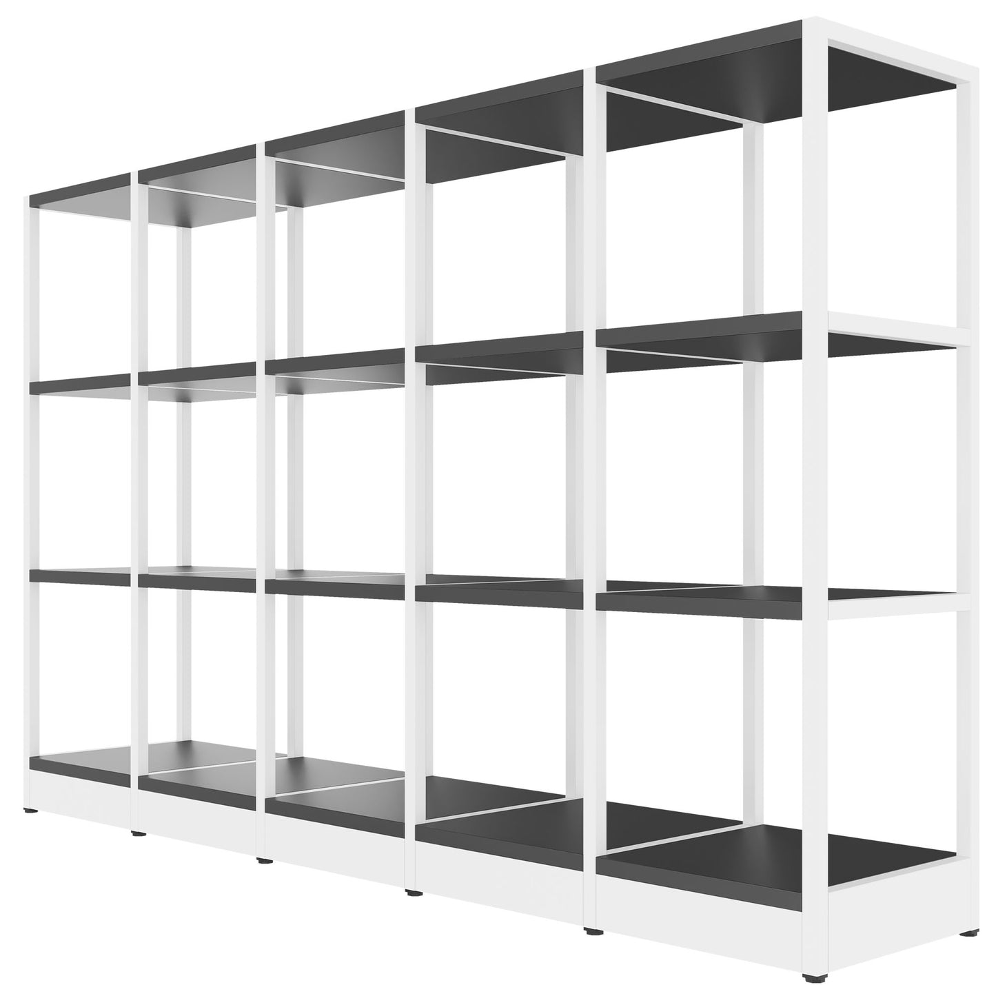 ATELLA Armoire d'étagère | 3 oh, 1960 x 1255 mm, anthracite