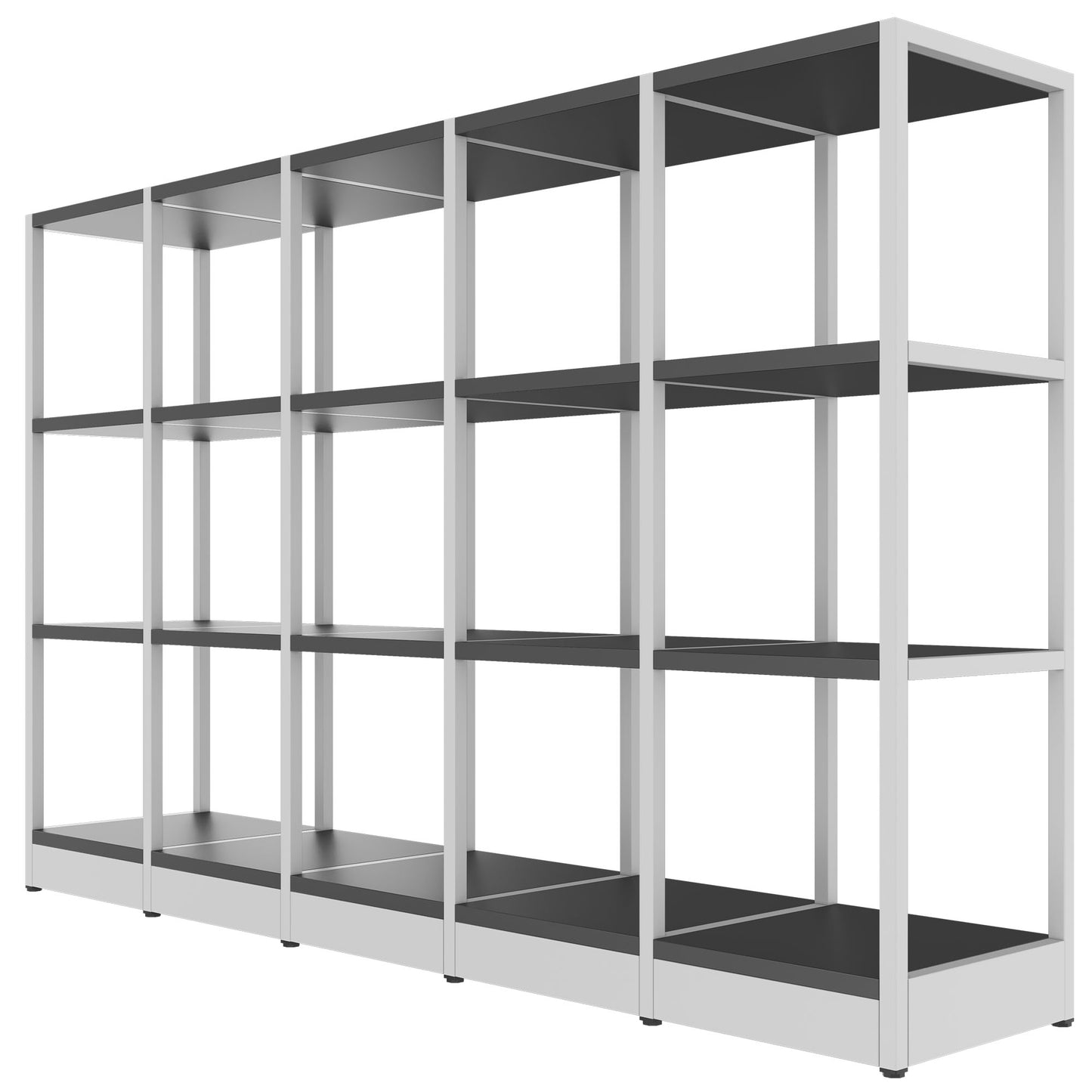 ATELLA Armoire d'étagère | 3 oh, 1960 x 1255 mm, anthracite