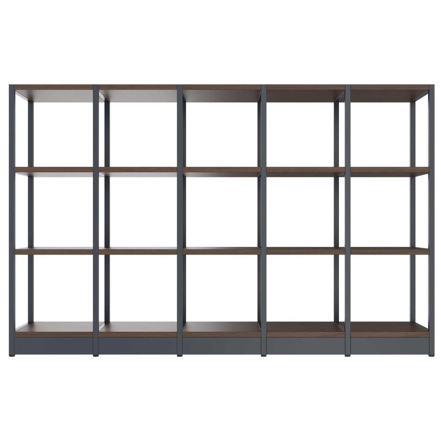 ATELLA Regalschrank | 3 OH, 1960 x 1255 mm, Nussbaum