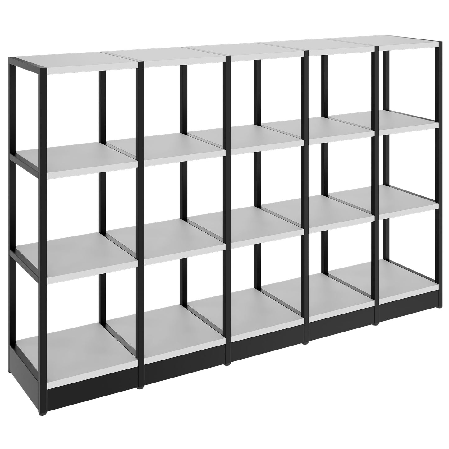 ATELLA Armoire d'étagère | 3 oh, 1960 x 1255 mm, gris perlé