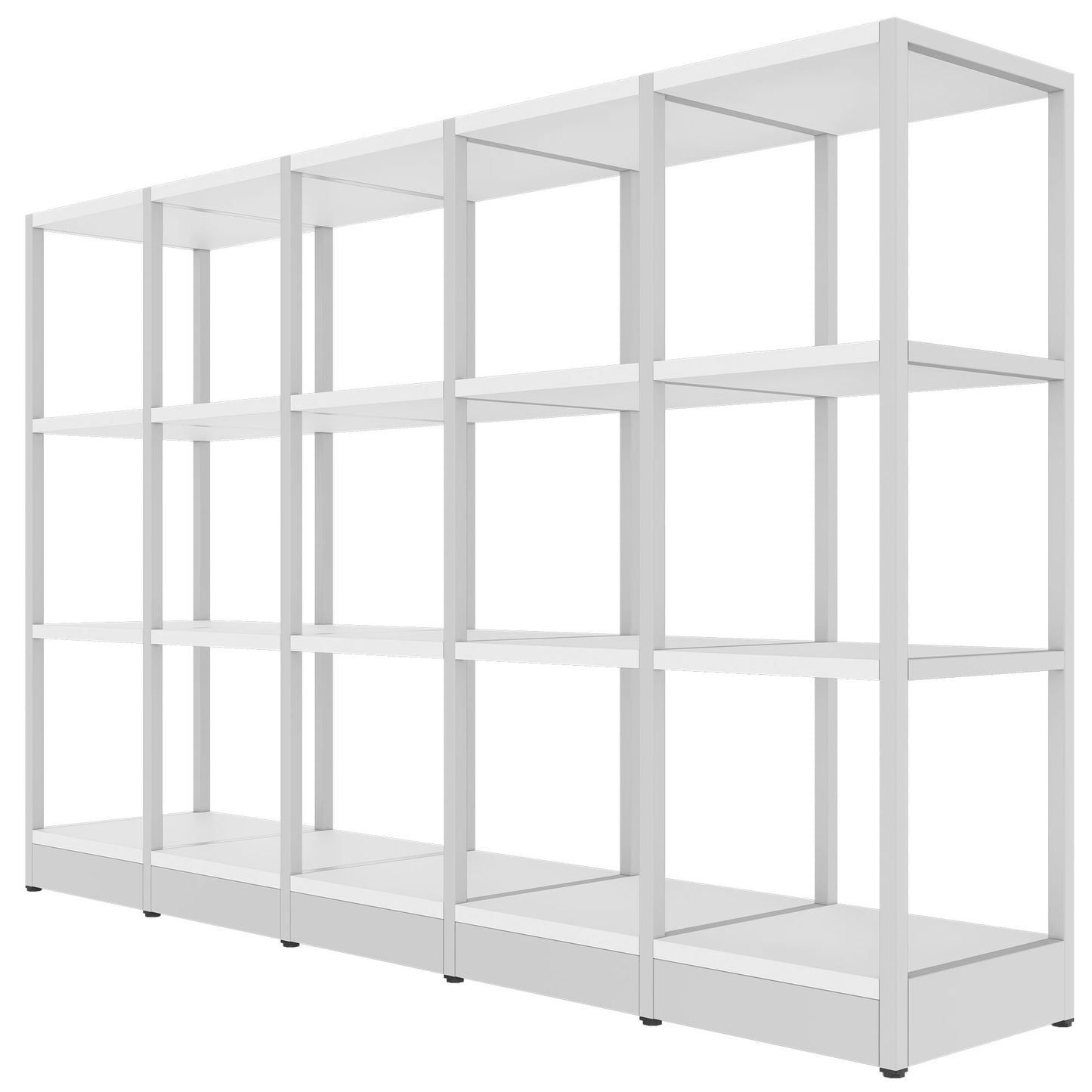 ATELLA Armoire d'étagère | 3 oh, 1960 x 1255 mm, blanc