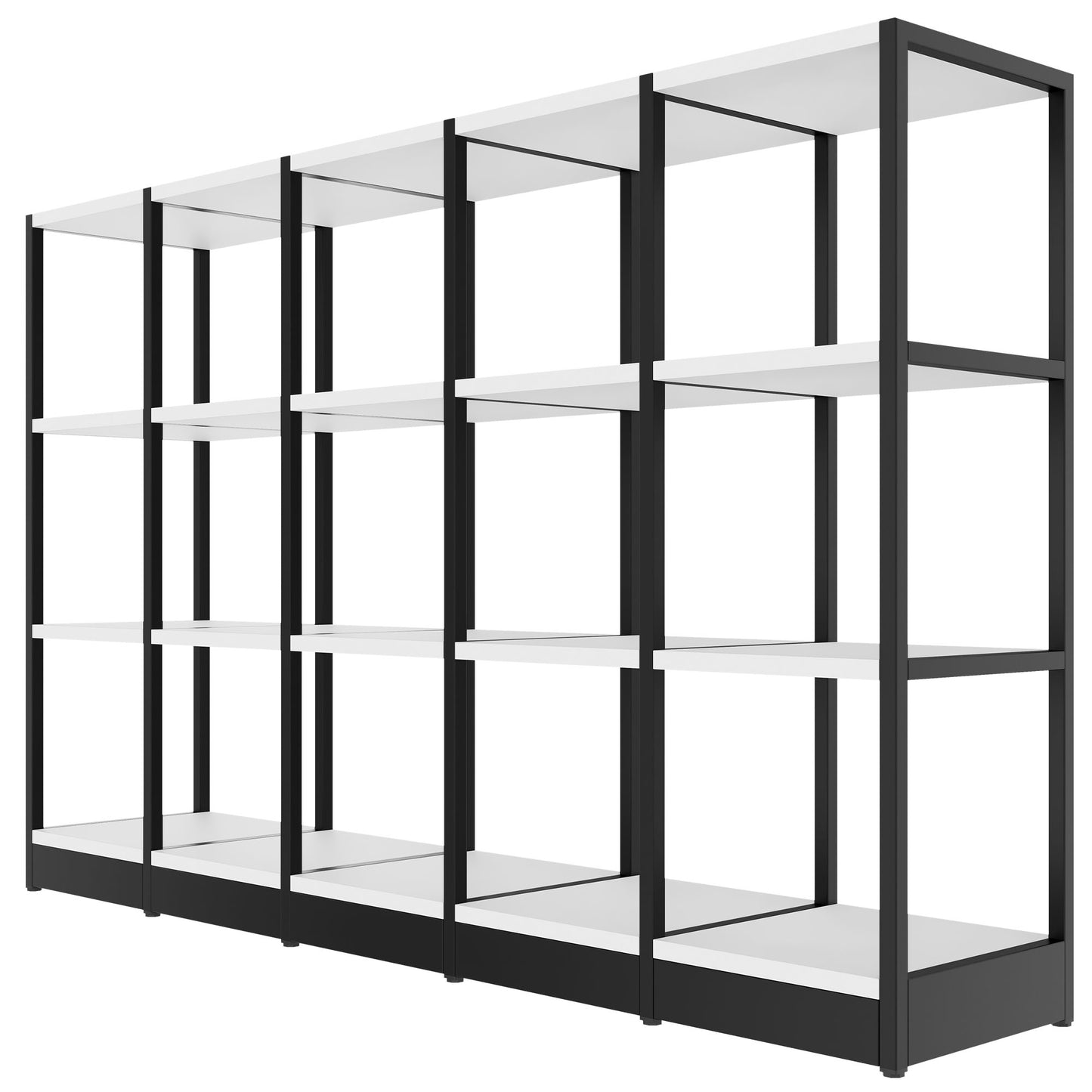 ATELLA Armoire d'étagère | 3 oh, 1960 x 1255 mm, blanc