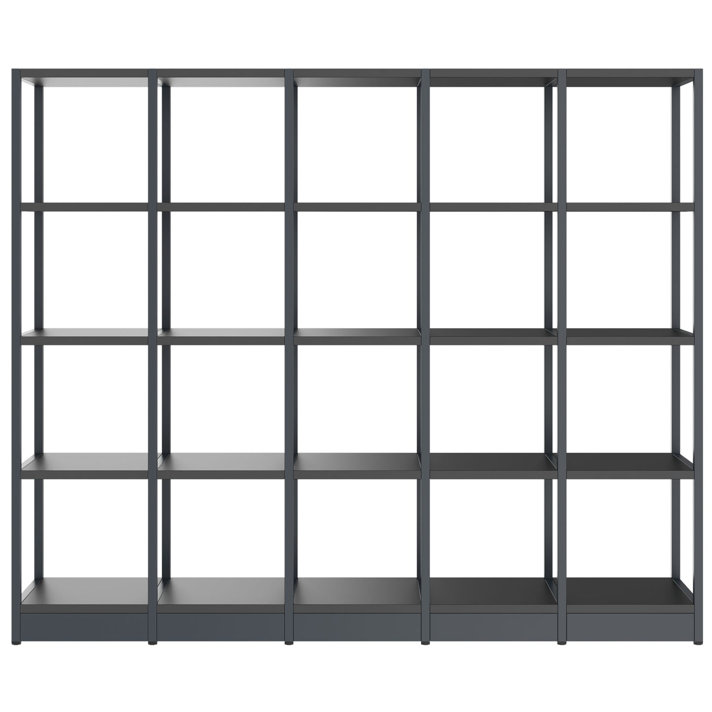 ATELLA Armoire d'étagère | 4 oh, 1960 x 1635 mm, anthracite