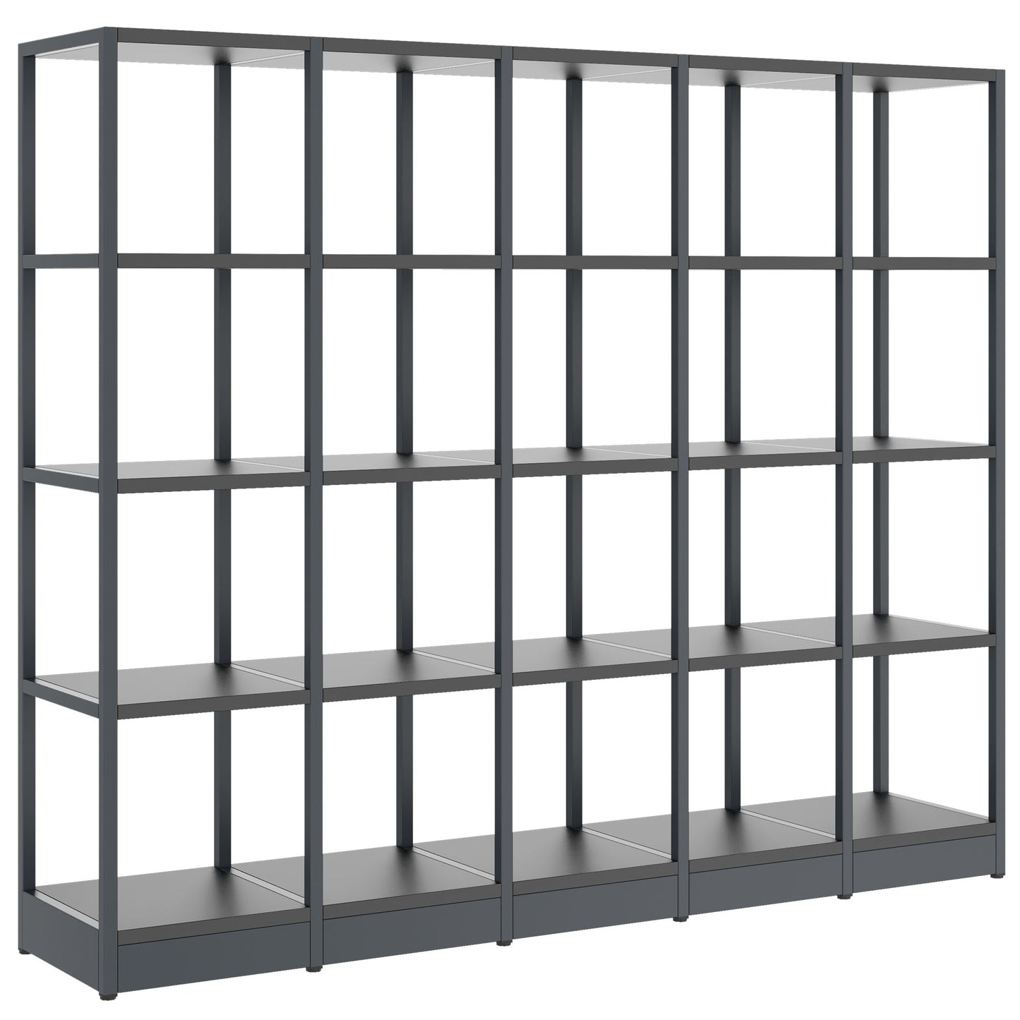 ATELLA Armoire d'étagère | 4 oh, 1960 x 1635 mm, anthracite