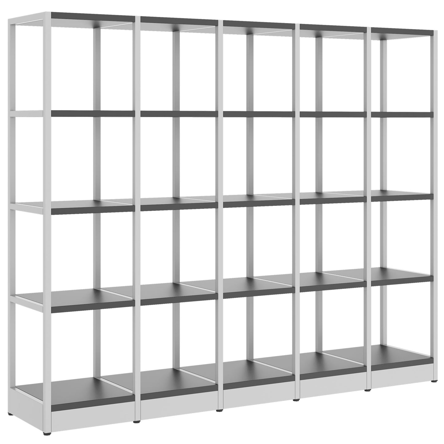 ATELLA Armoire d'étagère | 4 oh, 1960 x 1635 mm, anthracite