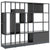 ATELLA Armoire d'étagère | 4 oh, 1960 x 1635 mm, anthracite