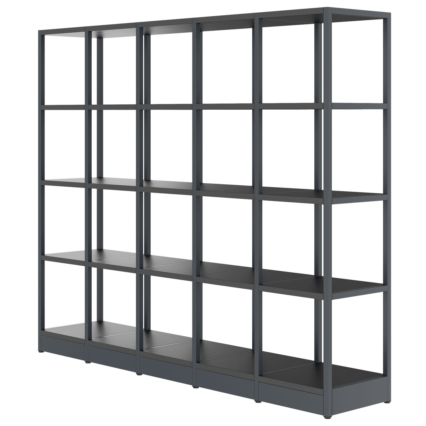 ATELLA Armoire d'étagère | 4 oh, 1960 x 1635 mm, anthracite