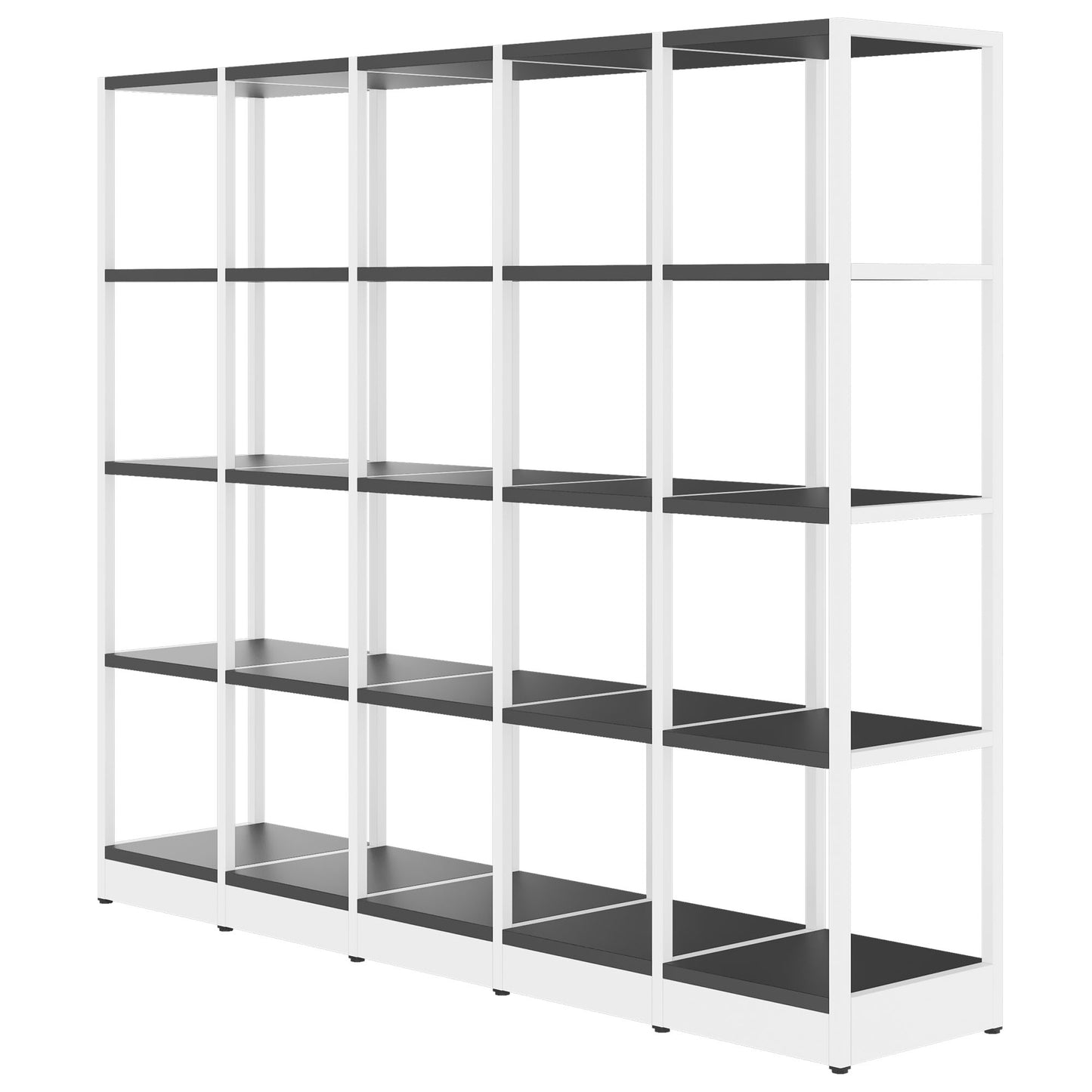 ATELLA Armoire d'étagère | 4 oh, 1960 x 1635 mm, anthracite