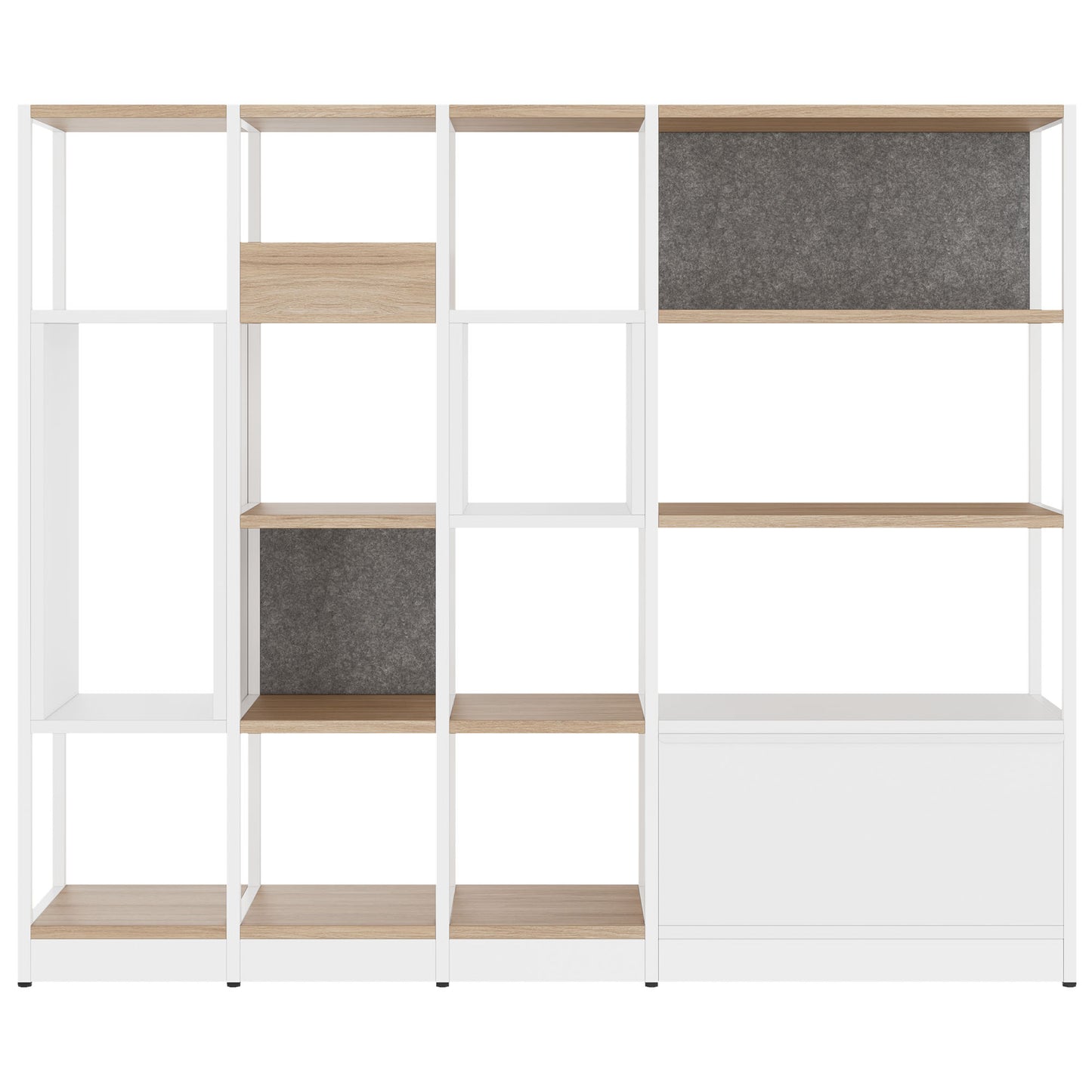 ATELLA Armoire d'étagère | 4 oh, 1960 x 1635 mm, chêne ambre