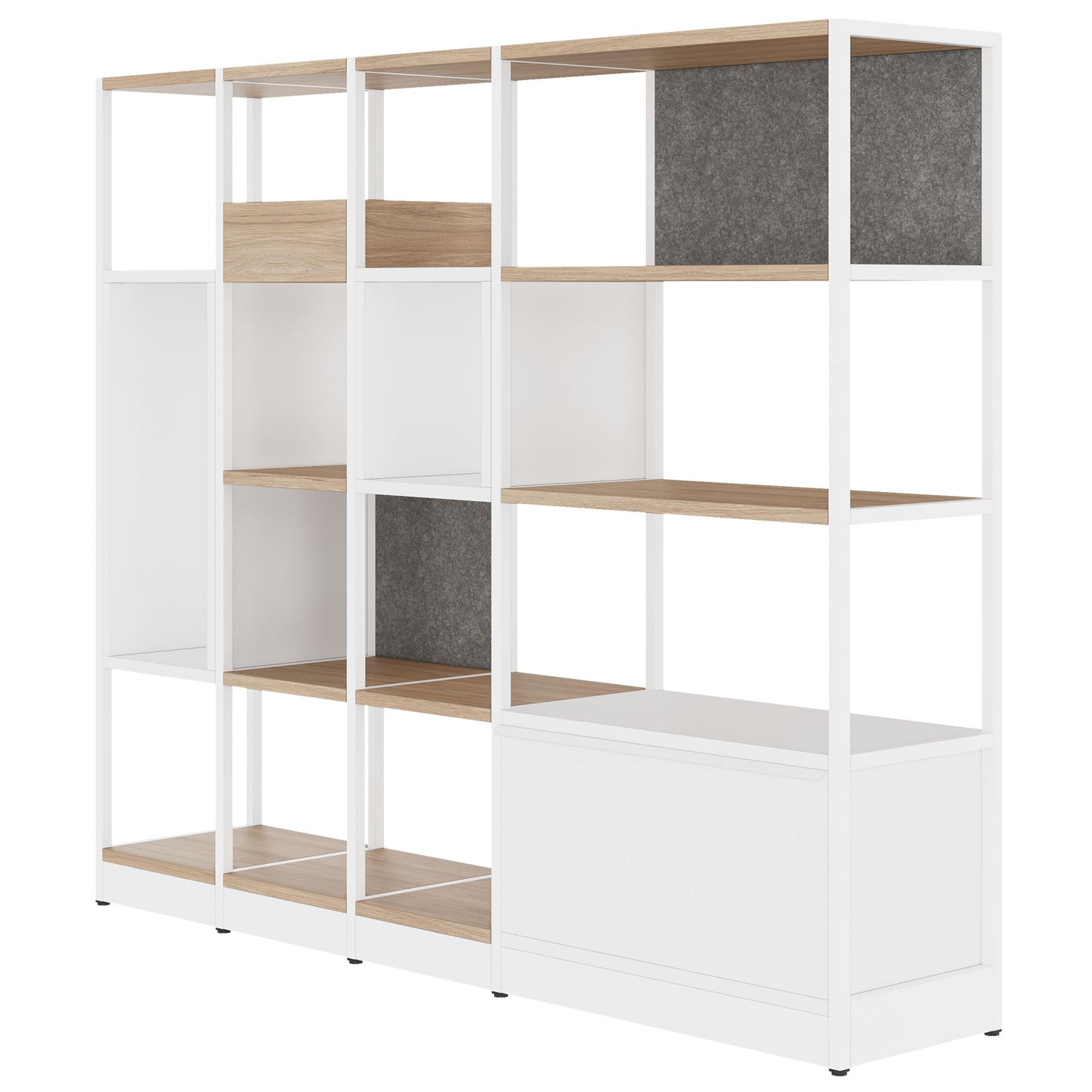 ATELLA Armoire d'étagère | 4 oh, 1960 x 1635 mm, chêne ambre
