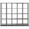 ATELLA Armadio scaffalato | 4 OH, 1960 x 1635 mm, rovere nordico grigio - 2 Thumbnail Image