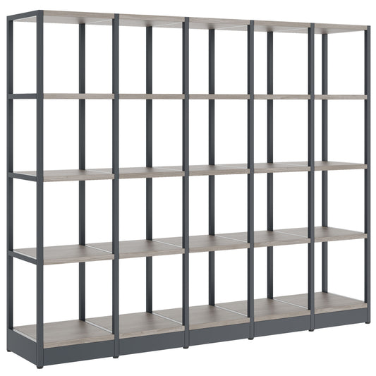 ATELLA Cabinet scaffale | 4 Oh, 1960 x 1635 mm, North Oak Grey