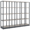 ATELLA Armadio scaffalato | 4 OH, 1960 x 1635 mm, rovere nordico grigio - 1 Thumbnail Image