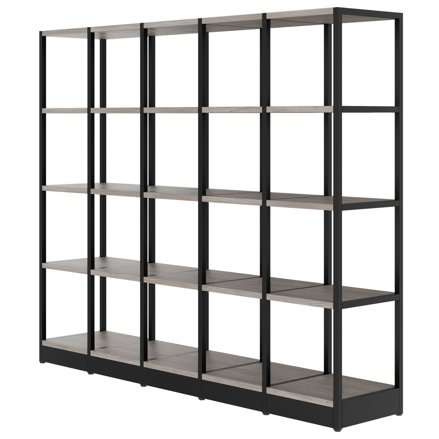 ATELLA Armoire d'étagère | 4 oh, 1960 x 1635 mm, North Oak Gray