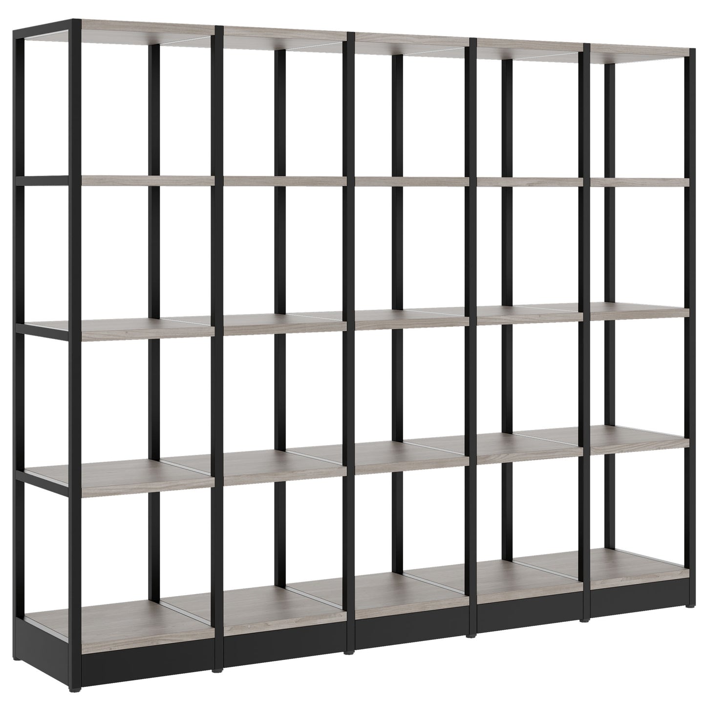ATELLA Armoire d'étagère | 4 oh, 1960 x 1635 mm, North Oak Gray