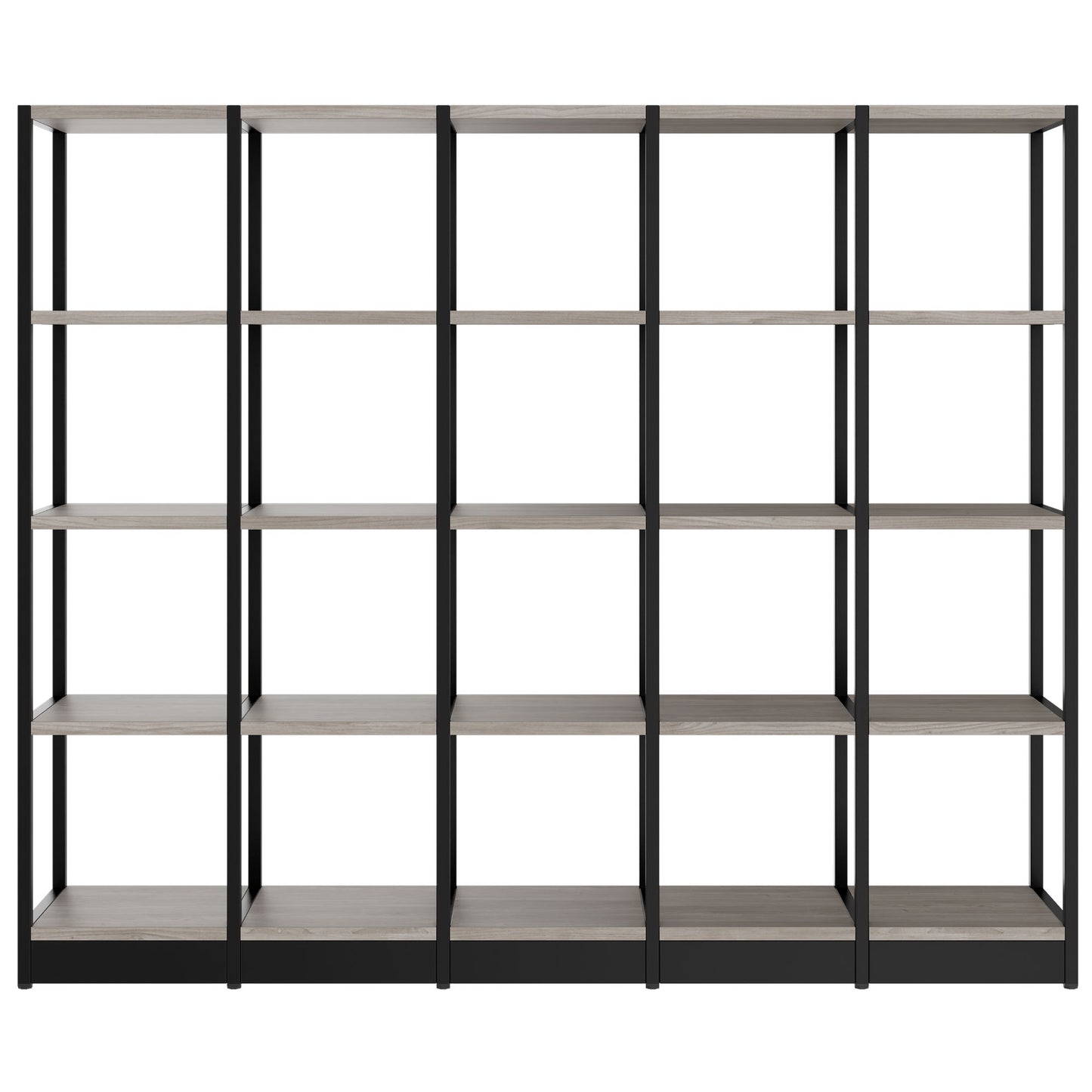 ATELLA Armoire d'étagère | 4 oh, 1960 x 1635 mm, North Oak Gray