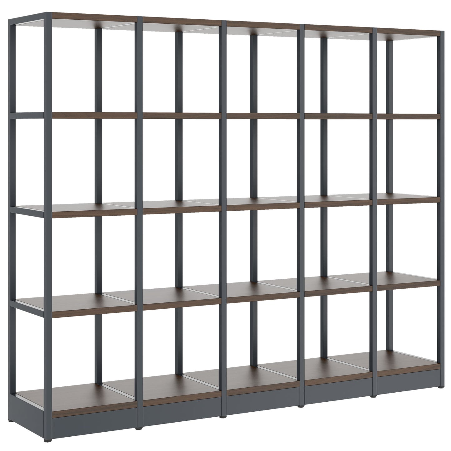 ATELLA Cabinet scaffale | 4 Oh, 1960 x 1635 mm, noce