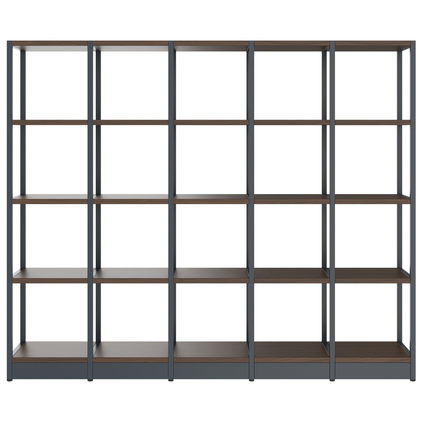 ATELLA Cabinet scaffale | 4 Oh, 1960 x 1635 mm, noce