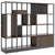 ATELLA Armoire d'étagère | 4 oh, 1960 x 1635 mm, noix