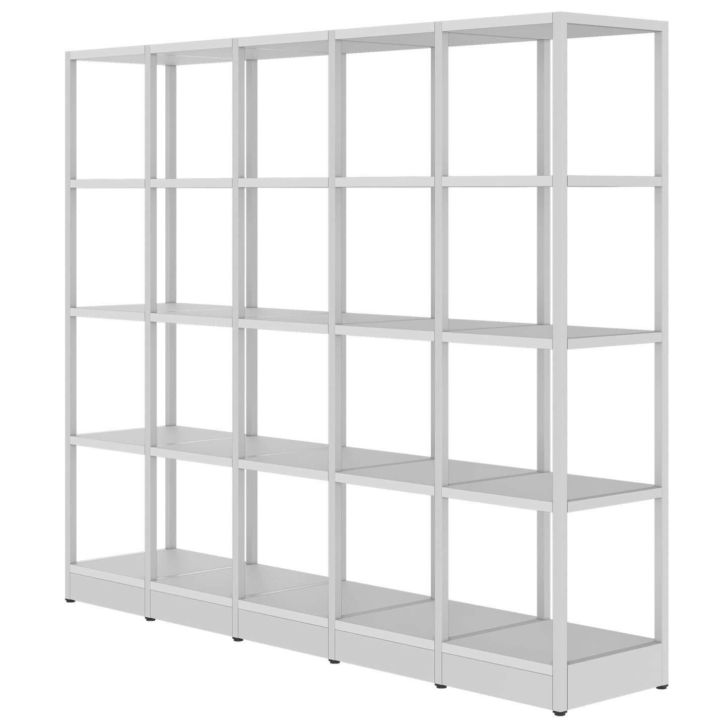 ATELLA Armoire d'étagère | 4 oh, 1960 x 1635 mm, gris perlé