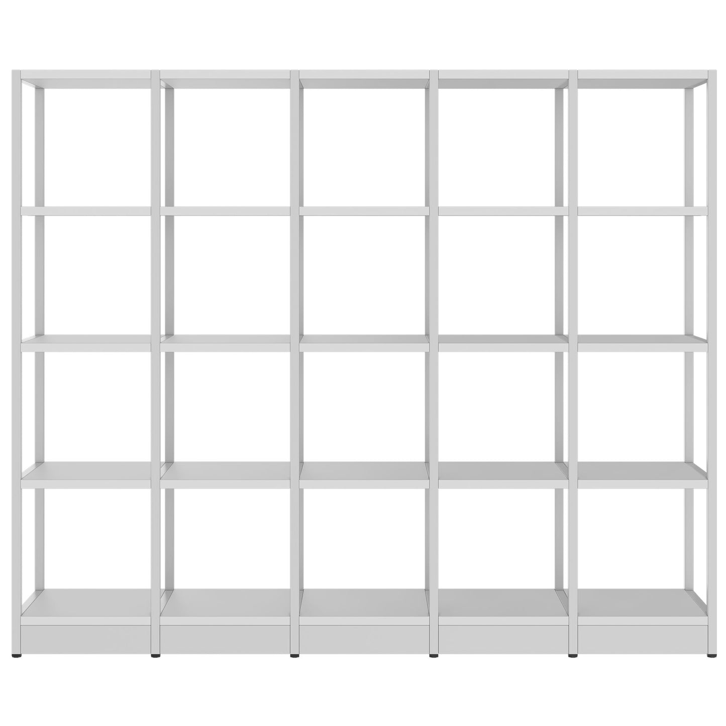 ATELLA Armoire d'étagère | 4 oh, 1960 x 1635 mm, gris perlé