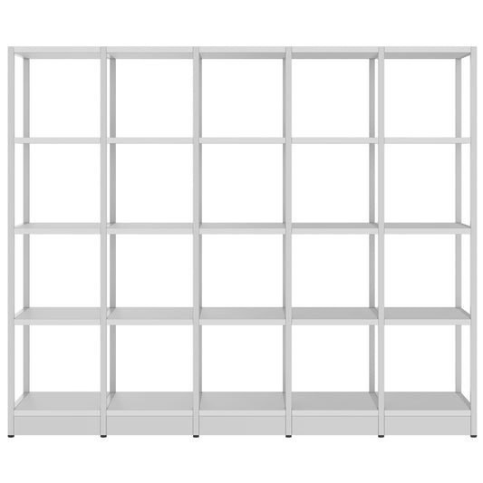 ATELLA Cabinet scaffale | 4 Oh, 1960 x 1635 mm, grigio perla