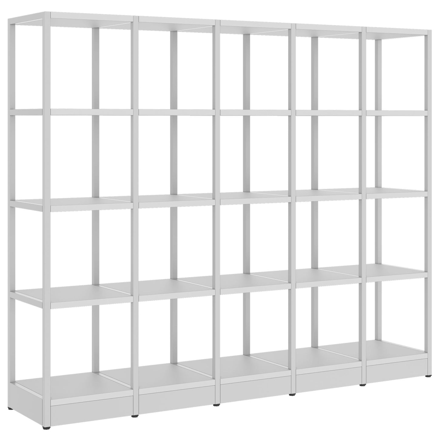 ATELLA Armoire d'étagère | 4 oh, 1960 x 1635 mm, gris perlé